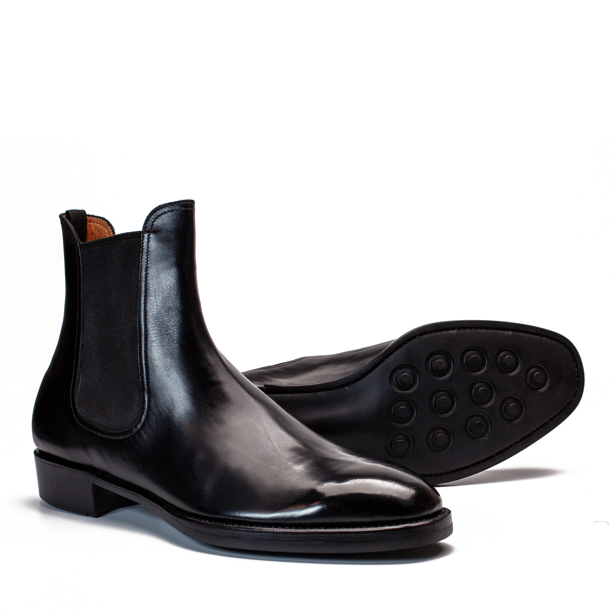 Wholecut Chelsea - Black Calfskin