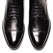 Cap Toe Boot - Black Calfskin